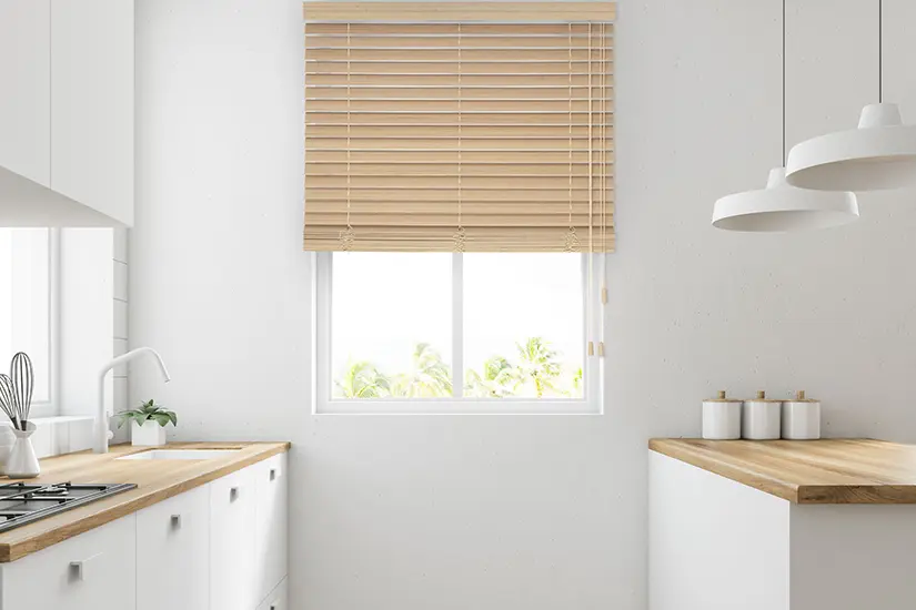 Bamboo blinds for kitchen